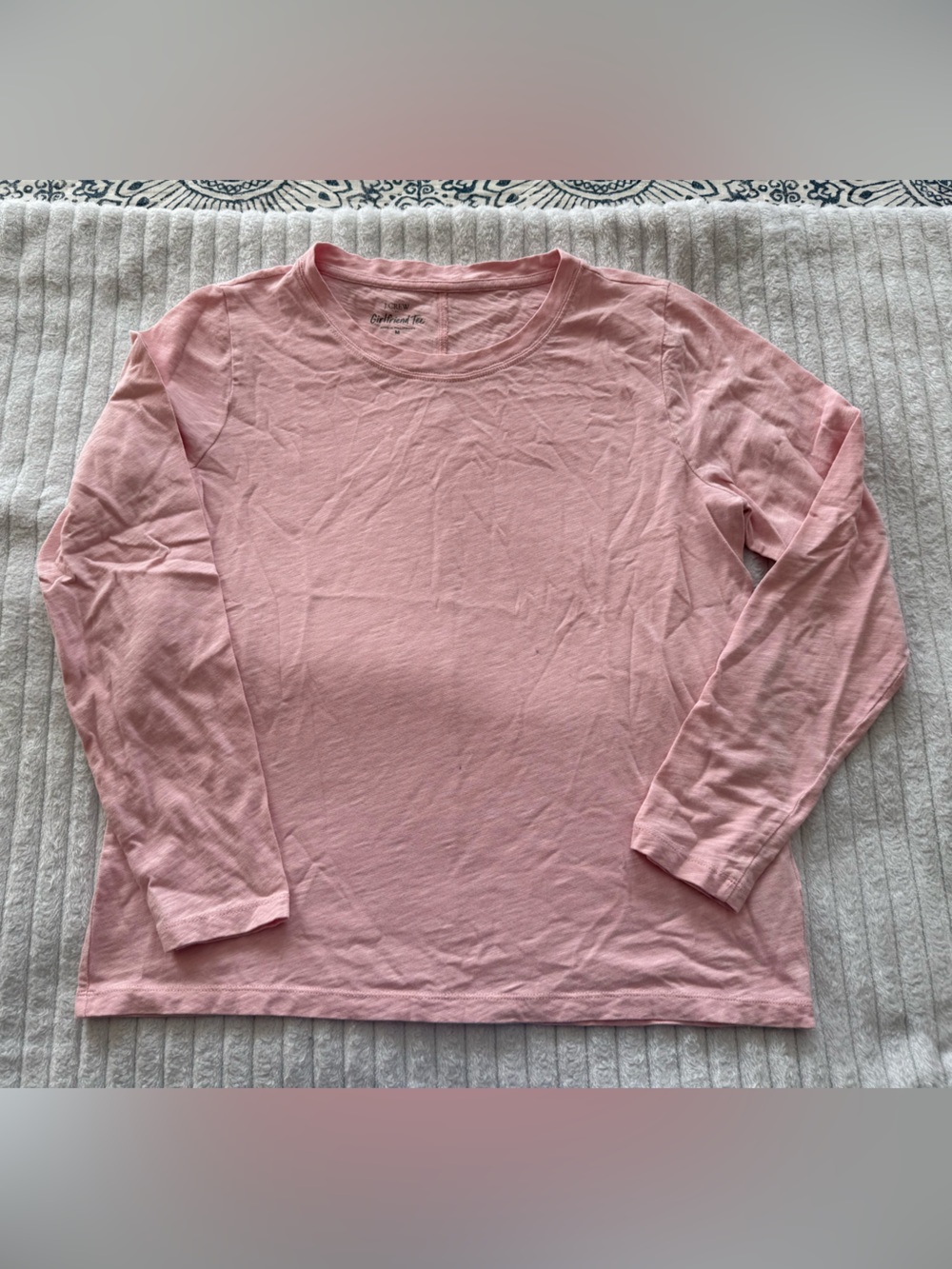 J. Crew Women’s Long-Sleeve Crewneck Shirt - Soft Pink